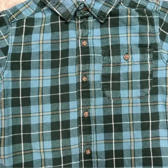 Carter’s Button Up Shirt Collared Plaid  Green & Black Size 4T - Picture 6 of 16